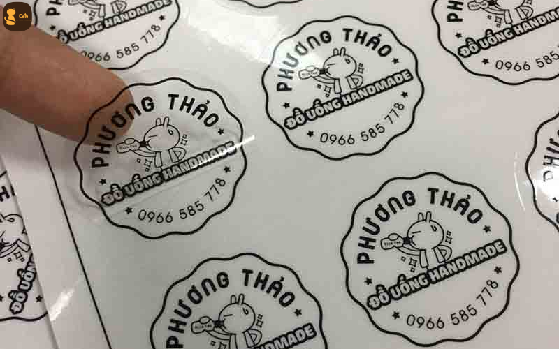 in Sticker trong suốt