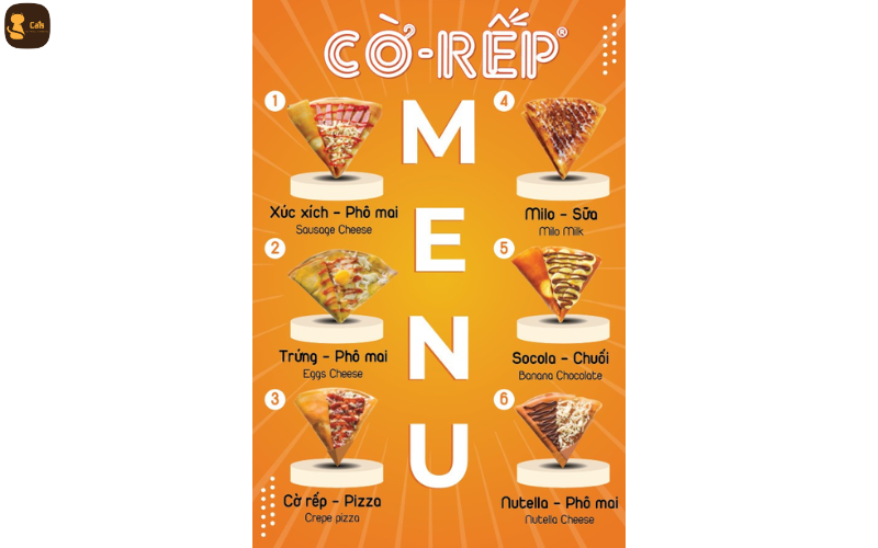 in menu quán ăn nhanh