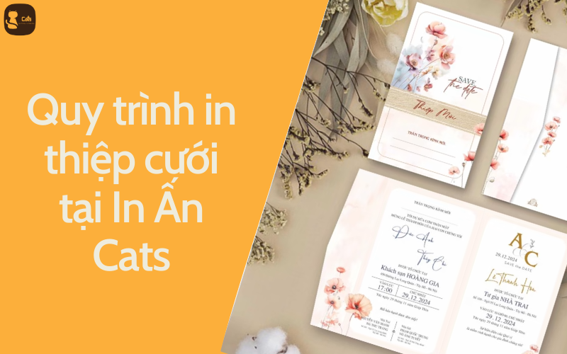 Quy trình in thiệp cưới tại Tiệm Thiết Kế & In Ấn Cats