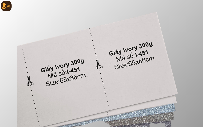 Giấy Ivory in name card