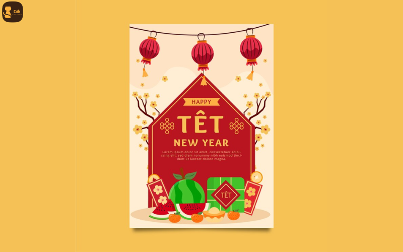 Thiệp Tết hiện đại